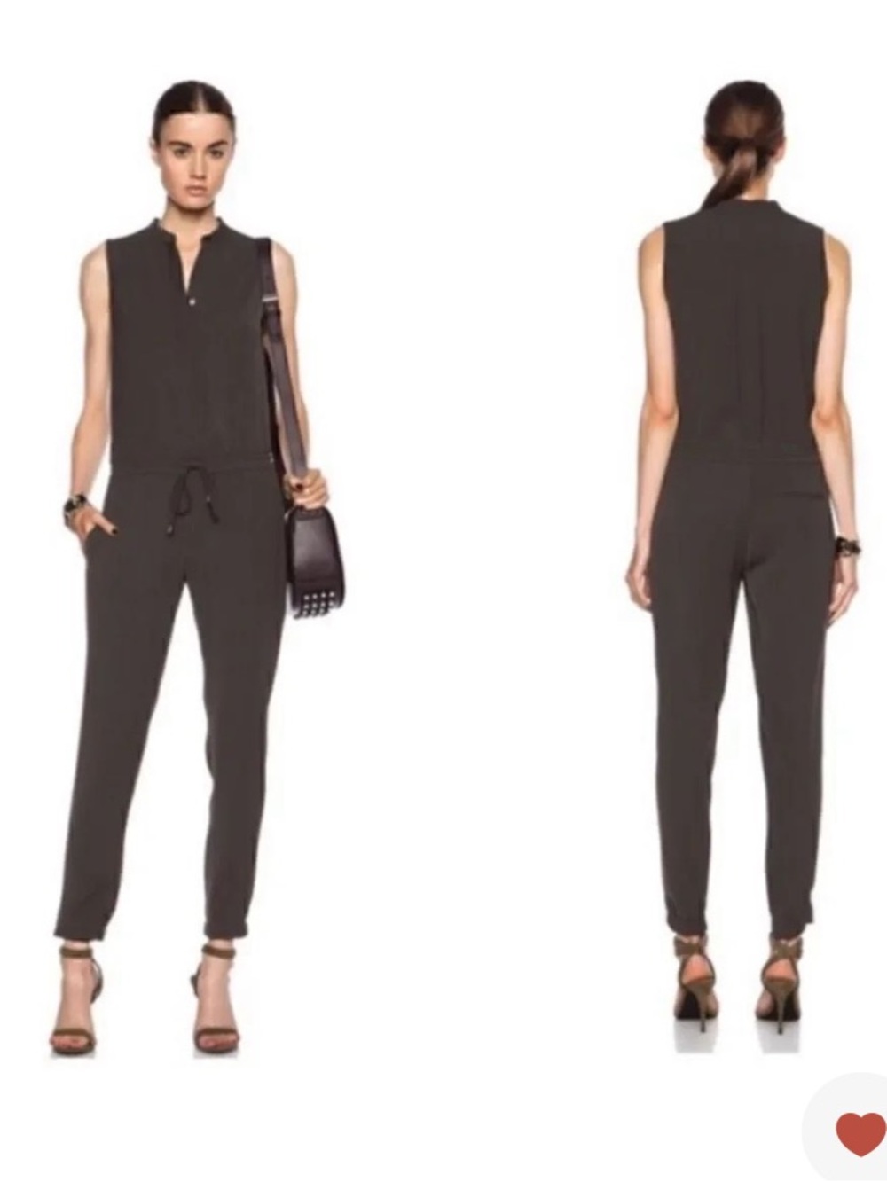 Vince Black Sleeveless Jumpsuit